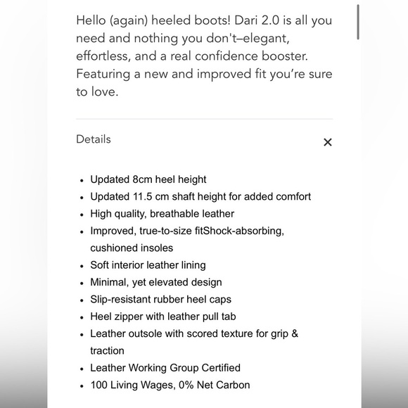 Nisolo Leather Dari Boot 2.0 in Almond Size 6.5 - Picture 15 of 16